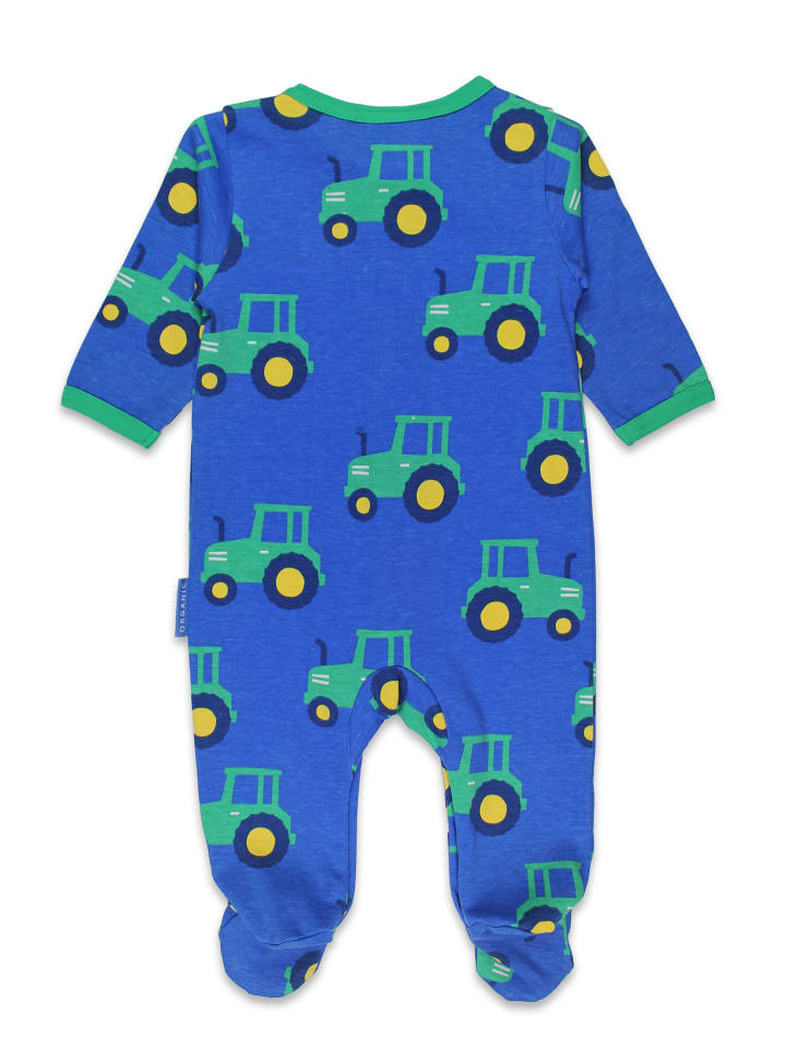 Toby Tiger Strampler mit Traktor Print in blau günstig kaufen