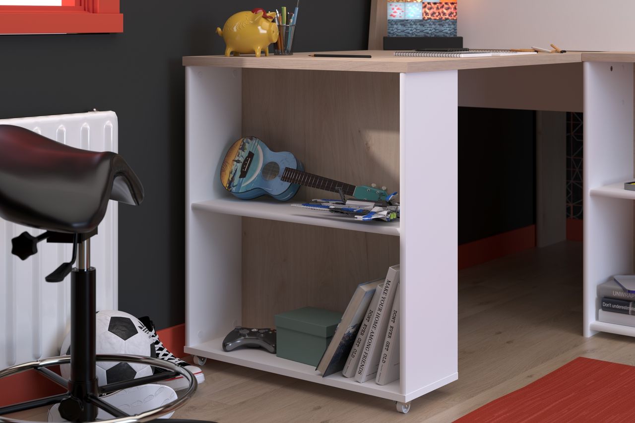 Parisot Hochbett Lucas mit ausziehbaren Schreibtisch