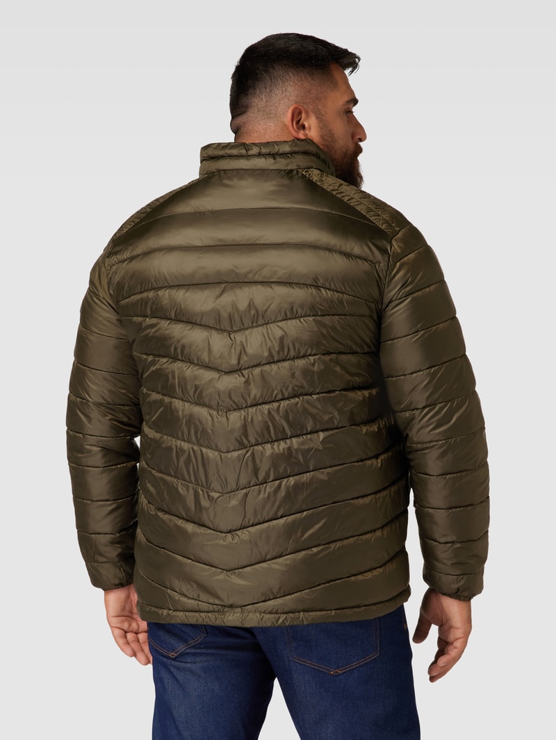 PLUS SIZE Steppjacke mit Eingrifftaschen Modell 'HERO' in khaki