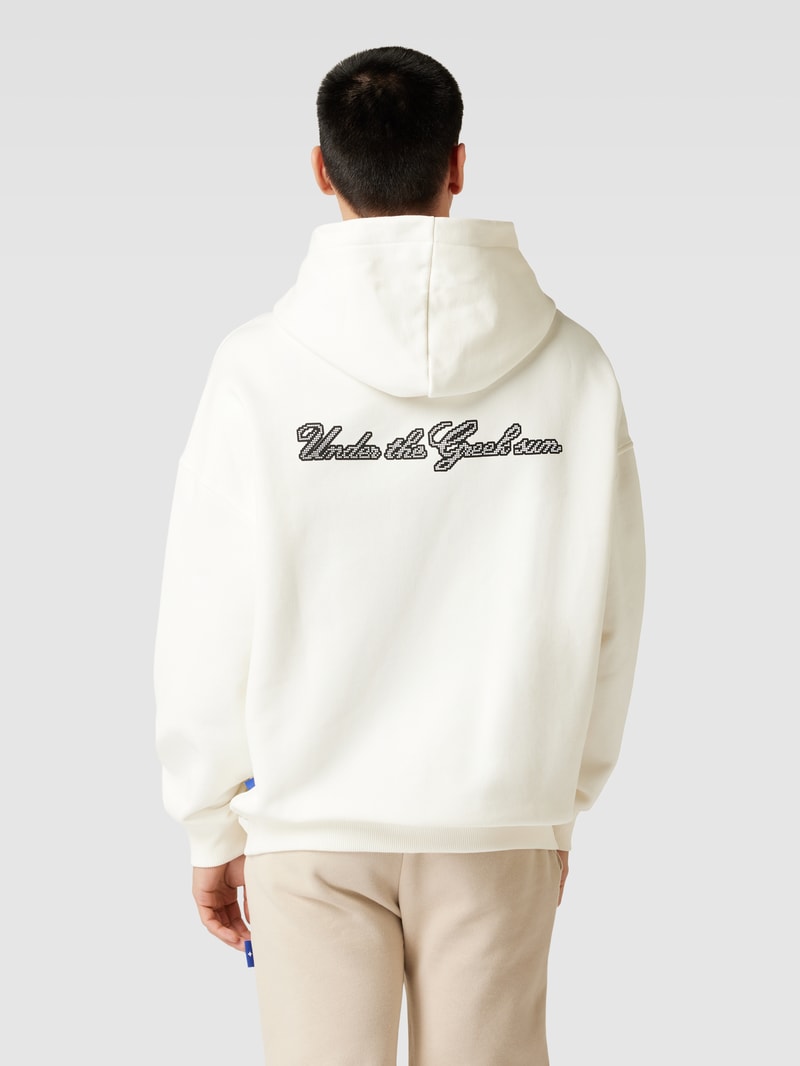 PEQUS X P&C - Oversized Hoodie mit Kapuze in weiß