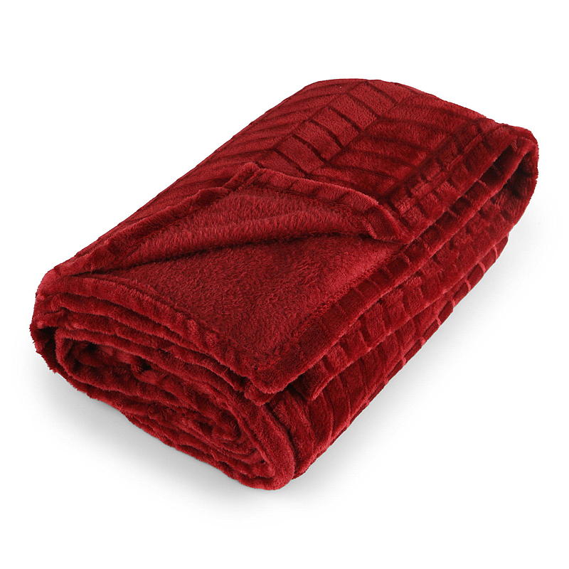 Home Pledd 150x200 cm flanellfleece rød