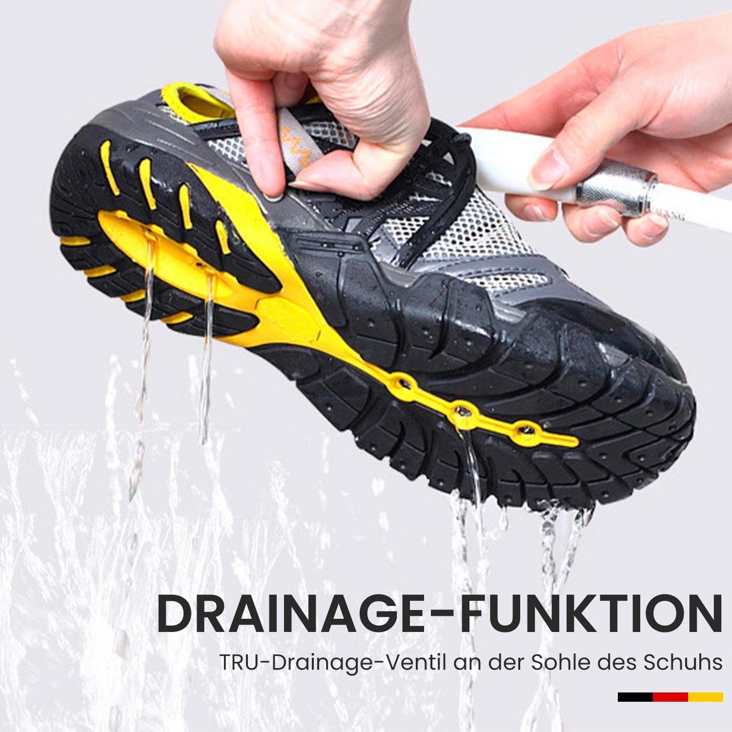 MAGICSHE Wanderschuhe für Paare Mesh Wasserschuh Rutschfest, Schnell trockend