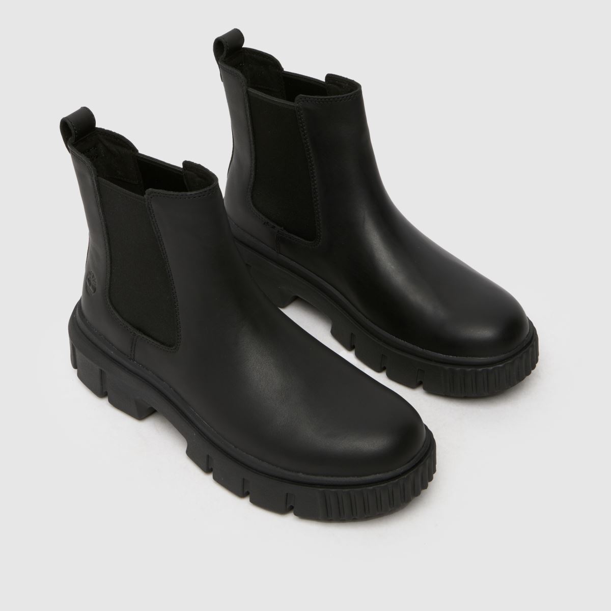 Timberland – Svarta chelsea-stövlar i grått