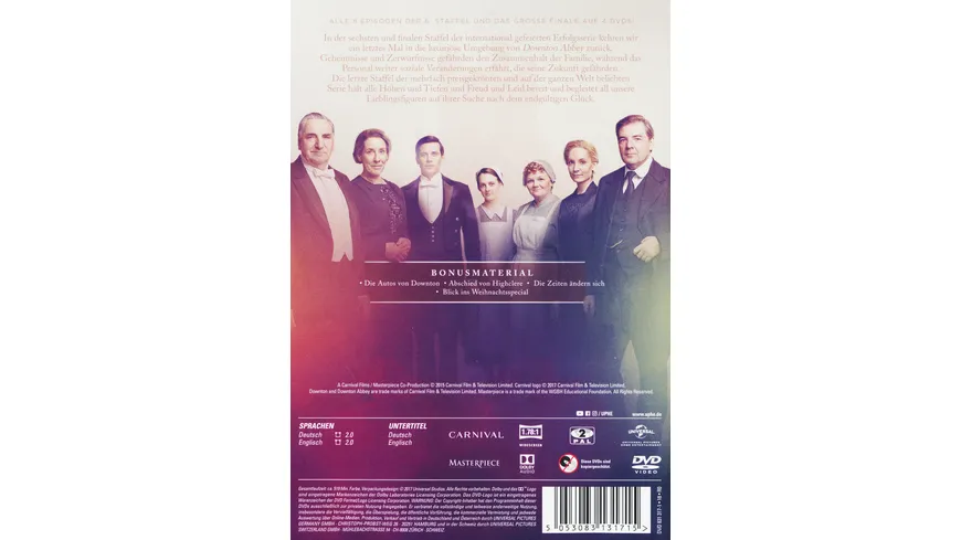 Downton Abbey - Staffel 6  [4 DVDs]
