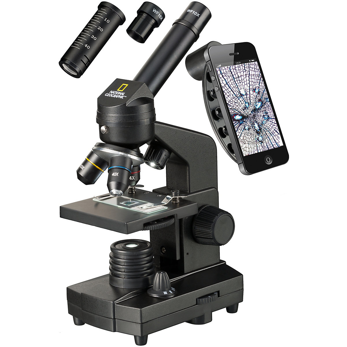 Mikroskop 40x-1280x  inkl. Smartphone Halterung