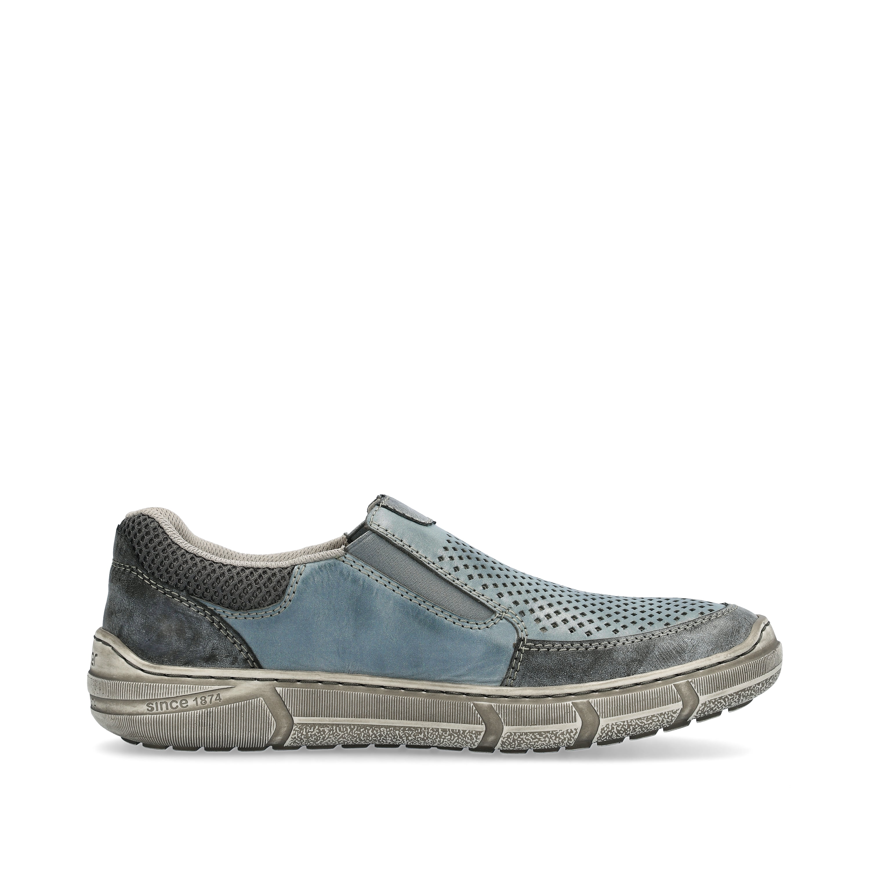 Rieker Herren Slipper schieferblau