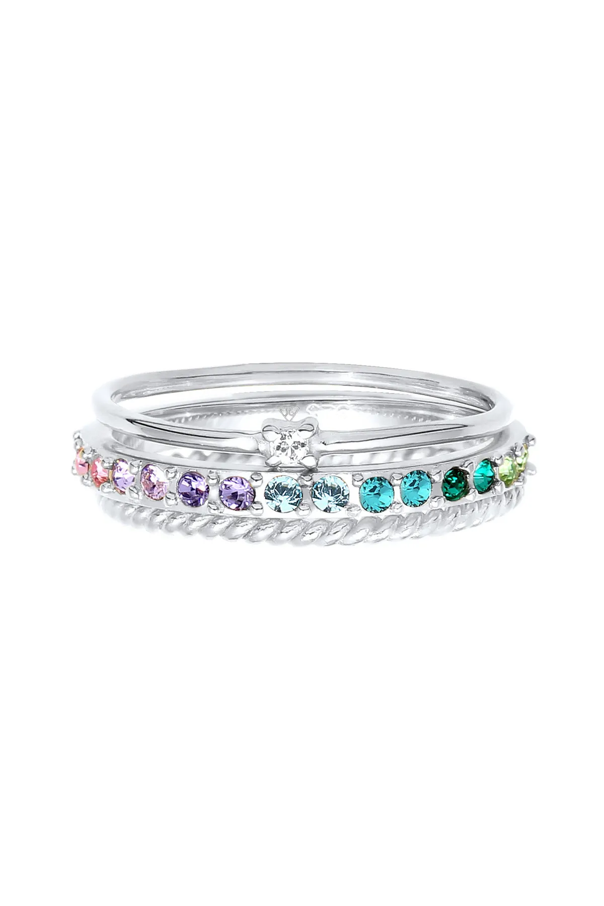 ELLI  Ring - Silberfarben - Glass