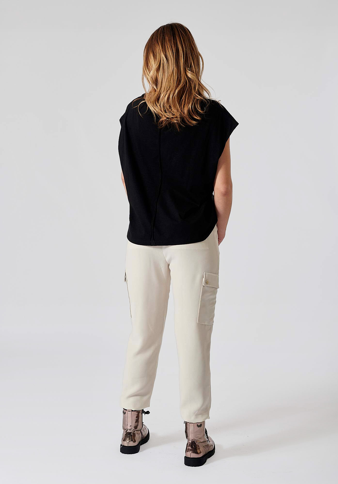 FEROL  T-shirt noir Femme 100% coton