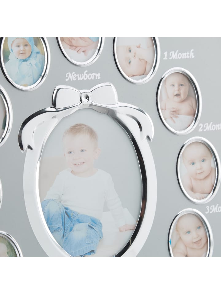 relaxdays Babybilderrahmen in Silber - (H)29 x (B)24 cm günstig kaufen onesize