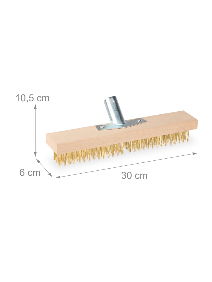 relaxdays 2 x Drahtbesen in Natur/ Gold günstig kaufen onesize