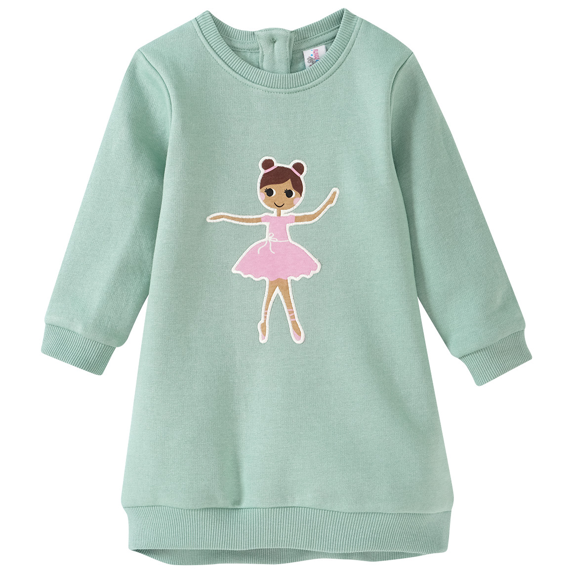 Baby Sweatkleid mit Ballerina-Applikation