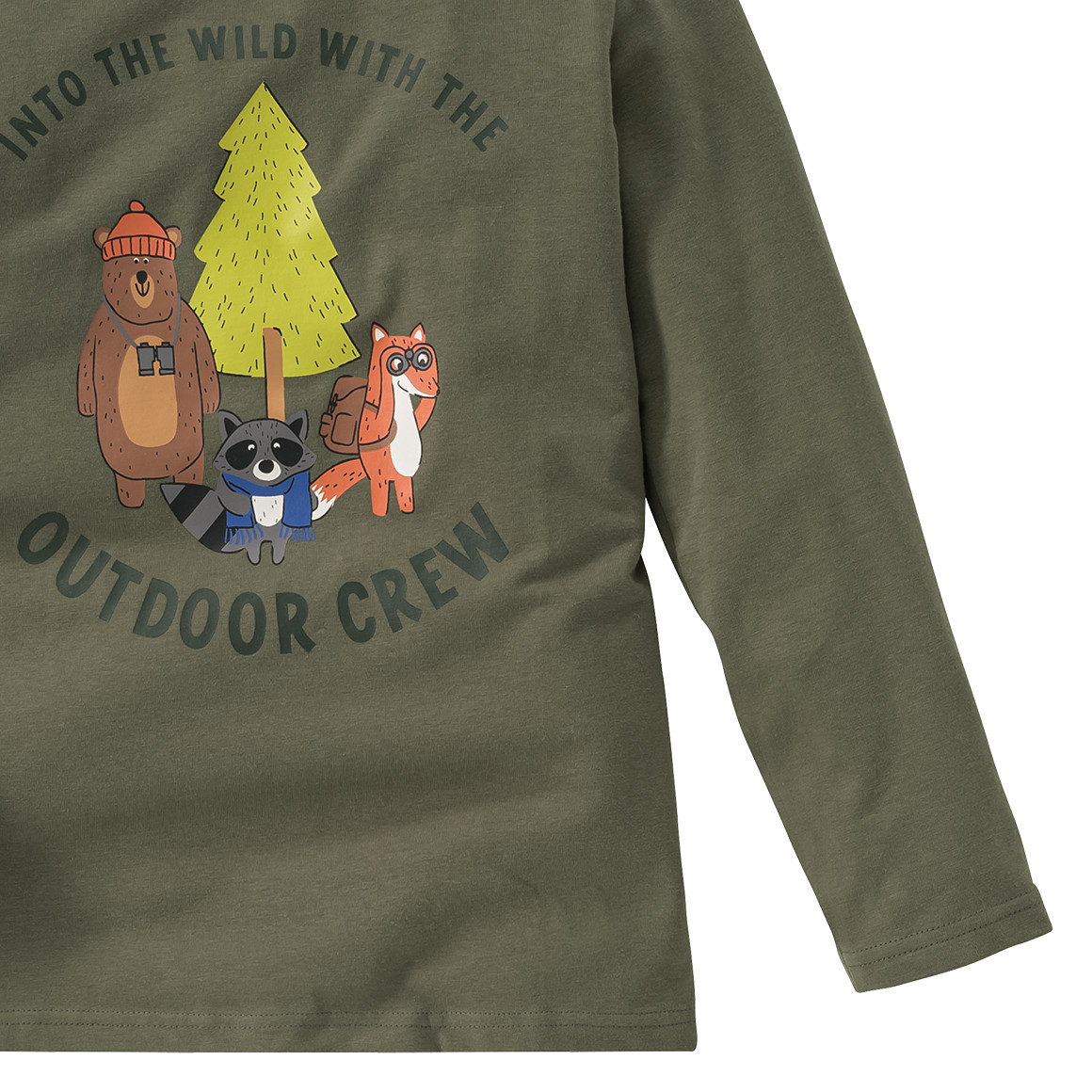Kinder Langarmshirt mit Waldtier-Print