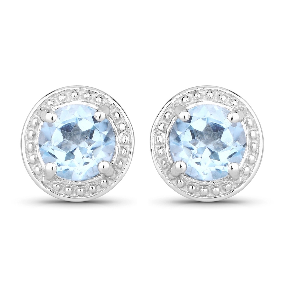 Rafaela Donata Boucles doreilles Argent sterling Topaz bleu en Argent Bijoux