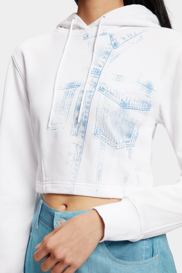 Denim Not Denim Hoodie mit Indigo-Print