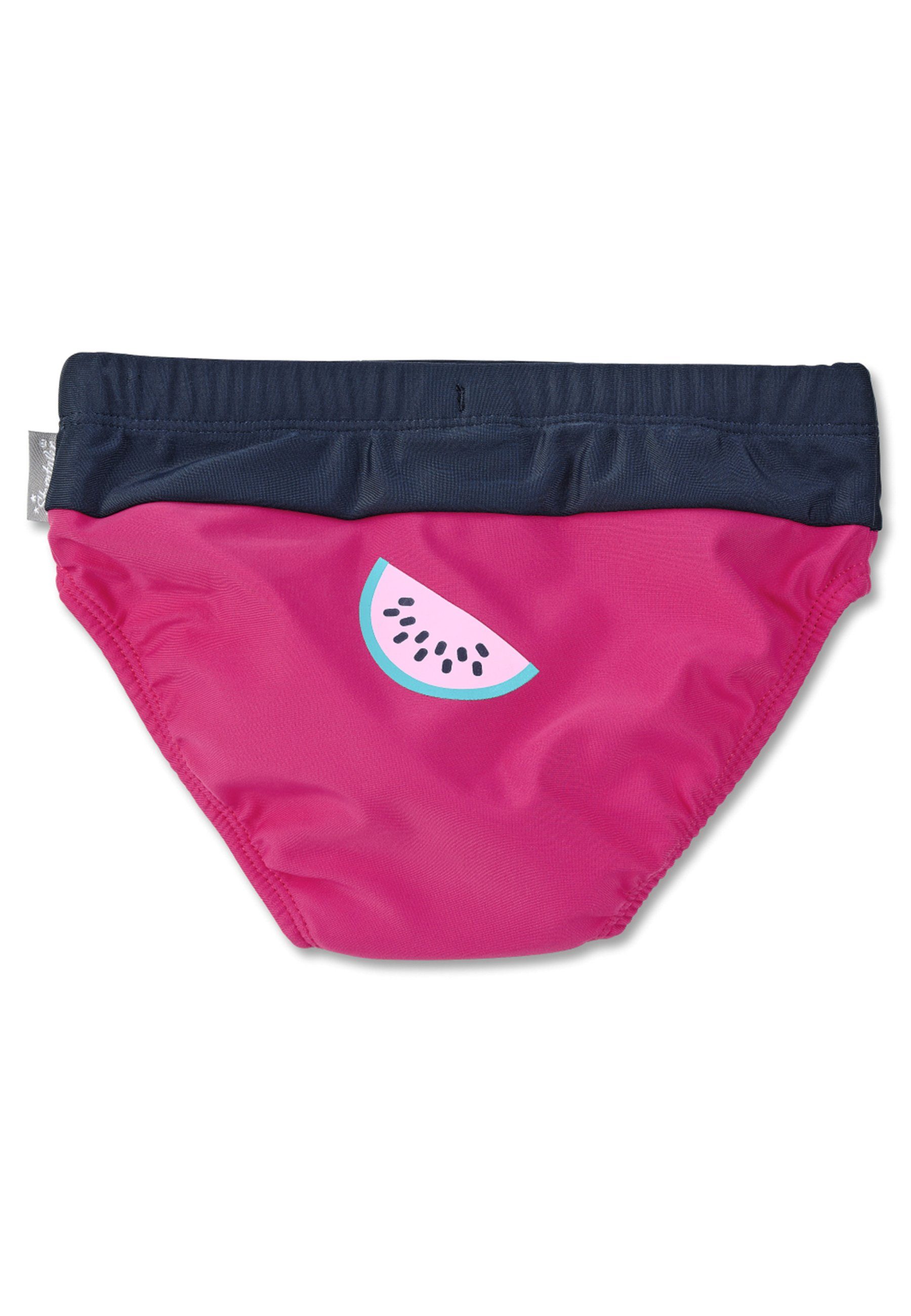 Sterntaler® Badehose Badehose Melone (1-St) Baby Badehose - Badeshorts mit Windeleinsatz bis Größe 86/92 in Pink - Baby Bademode mit UV-Schutz 50+ und Melonen Print, Weitenregulierung mit Motiv 