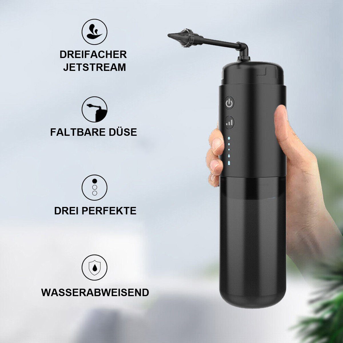 flowgoer Ohrenreiniger Elektrische Ohrenreiniger: Intelligente Ohrenreiniger und -reiniger, Reinigung – Elektrischer Ohrspüler für effektive Ohrwachs-Entfernung