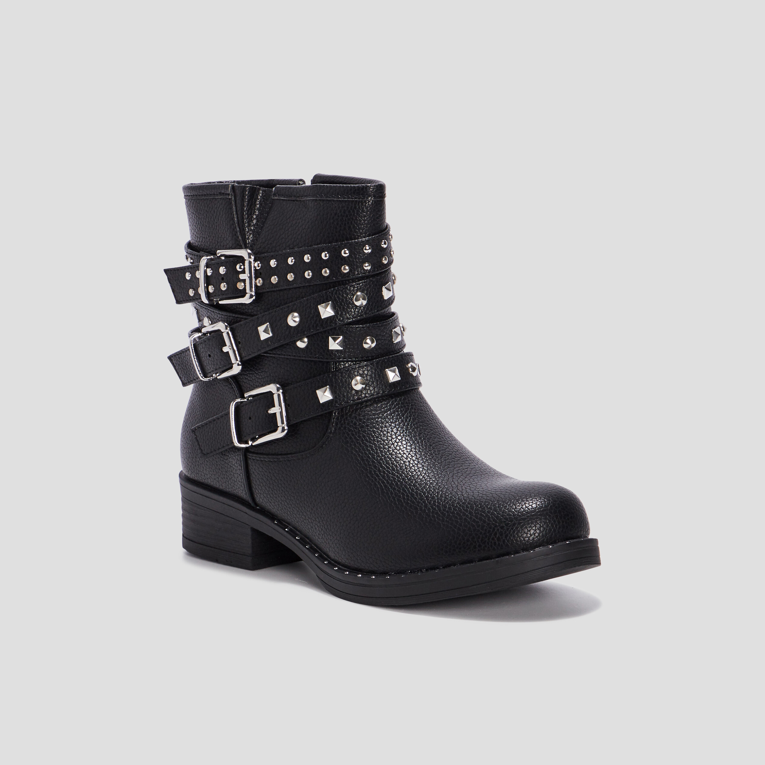 Bottines à talons cloutées noir femme | La Halle