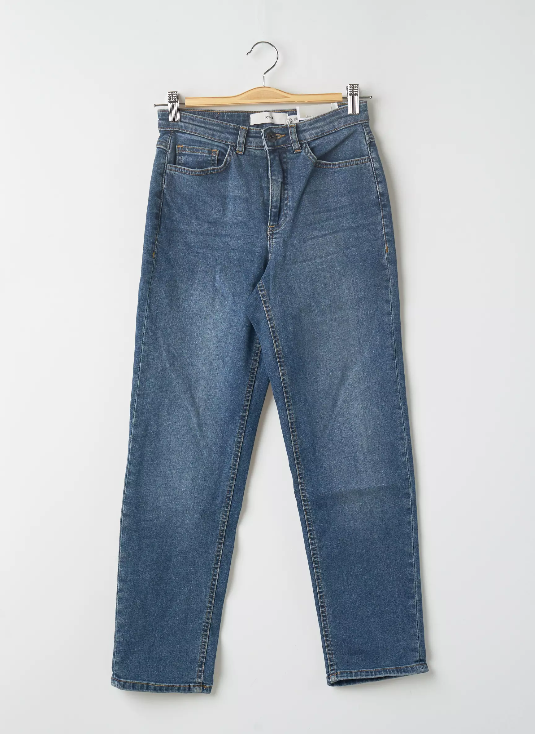 Ichi Jeans Coupe Droite Femme couleur bleu