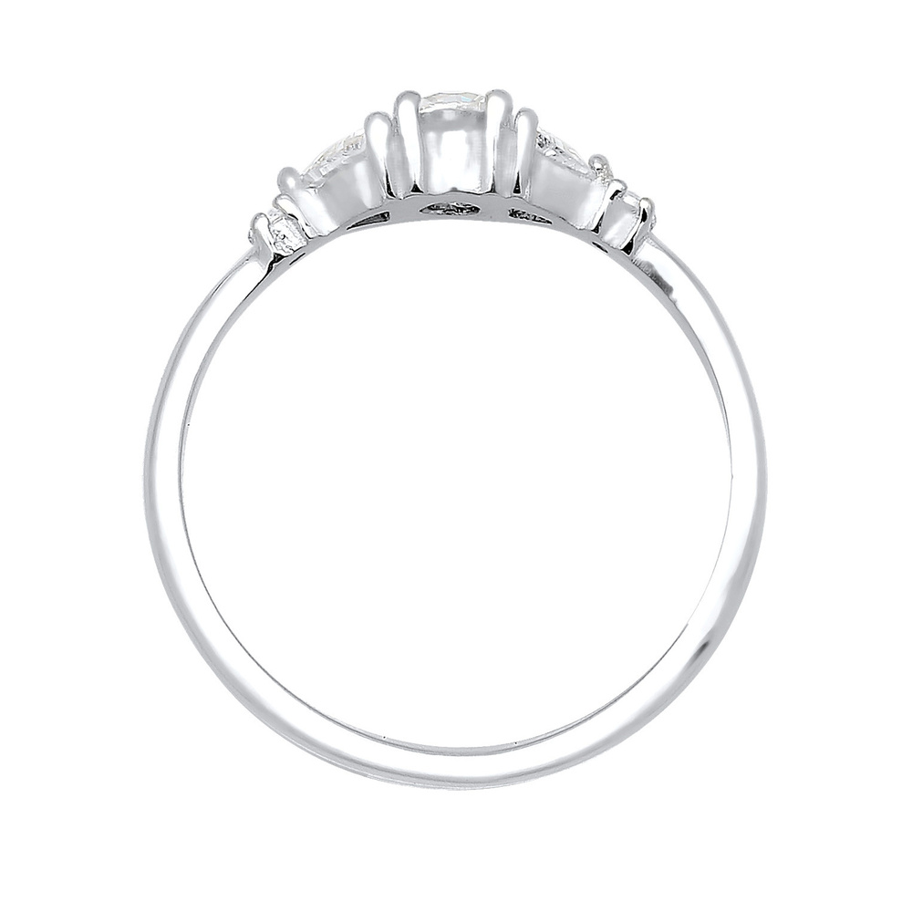 Elli PREMIUM Elli PREMIUM Bague Femme Filigrane Géo Étincelant avec Cristaux de Zirconium en A Bague