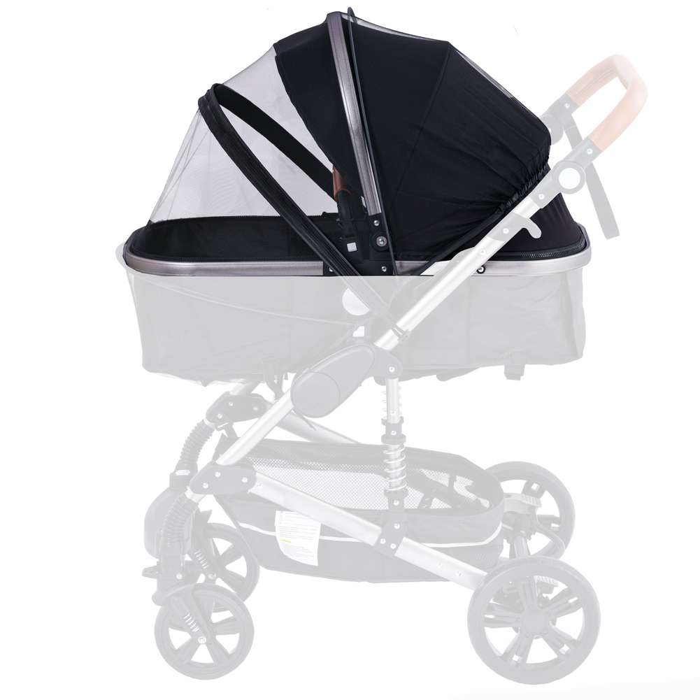 MUWO 3 in 1 Kombi-Kinderwagen Komplettset grau