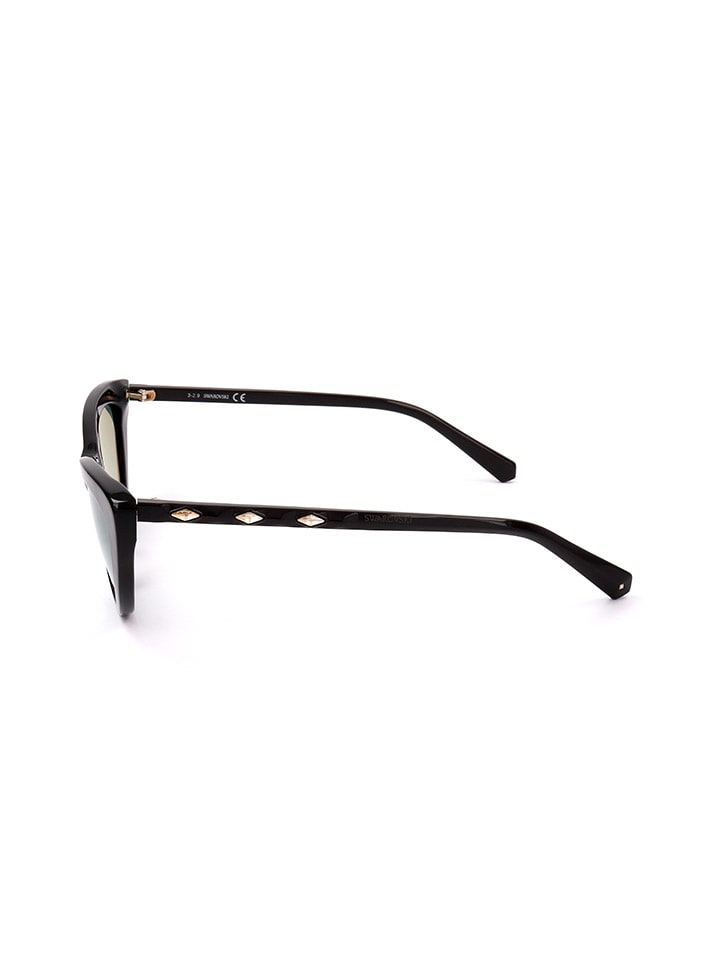 Swarovski Damen-Sonnenbrille in Dunkelbraun/ Hellblau günstig kaufen 52