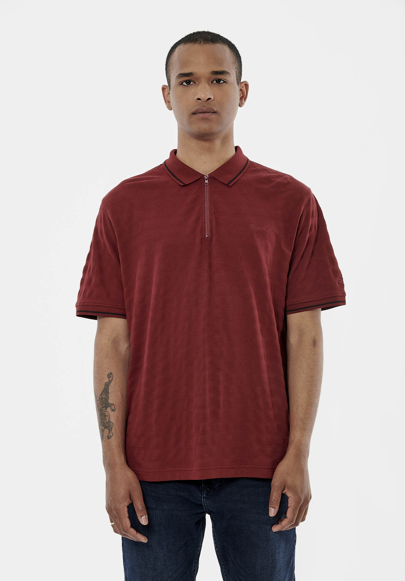 TURN   Polo bordeaux homme 100% coton
