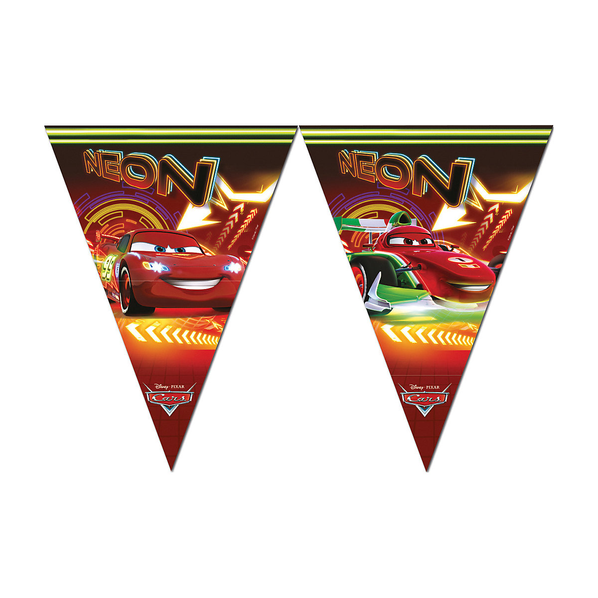 Girlande Wimpelkette   Cars Neon, 2,3 m