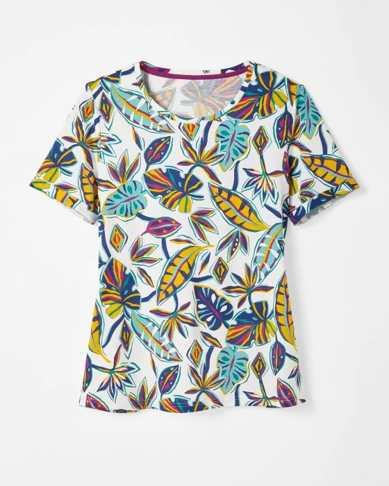 Tee-shirt de pyjama manches courtes pur coton peigné