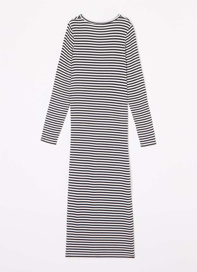 Sofie Schnoor -mekko raidallisella kuvioinnilla ja ribbiresoreunuksella