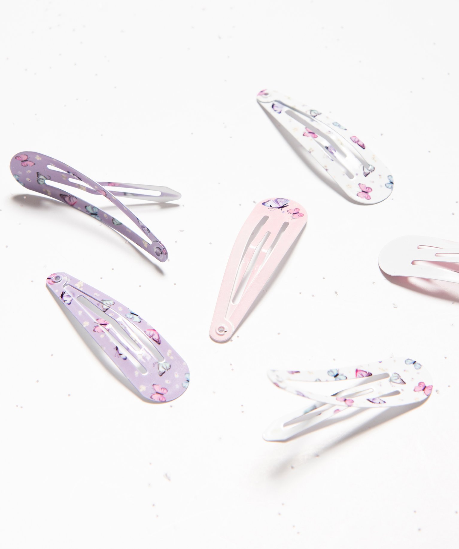 Pinces clic-clac pour les cheveux à motifs papillons fille ... multicolore | GEMO
