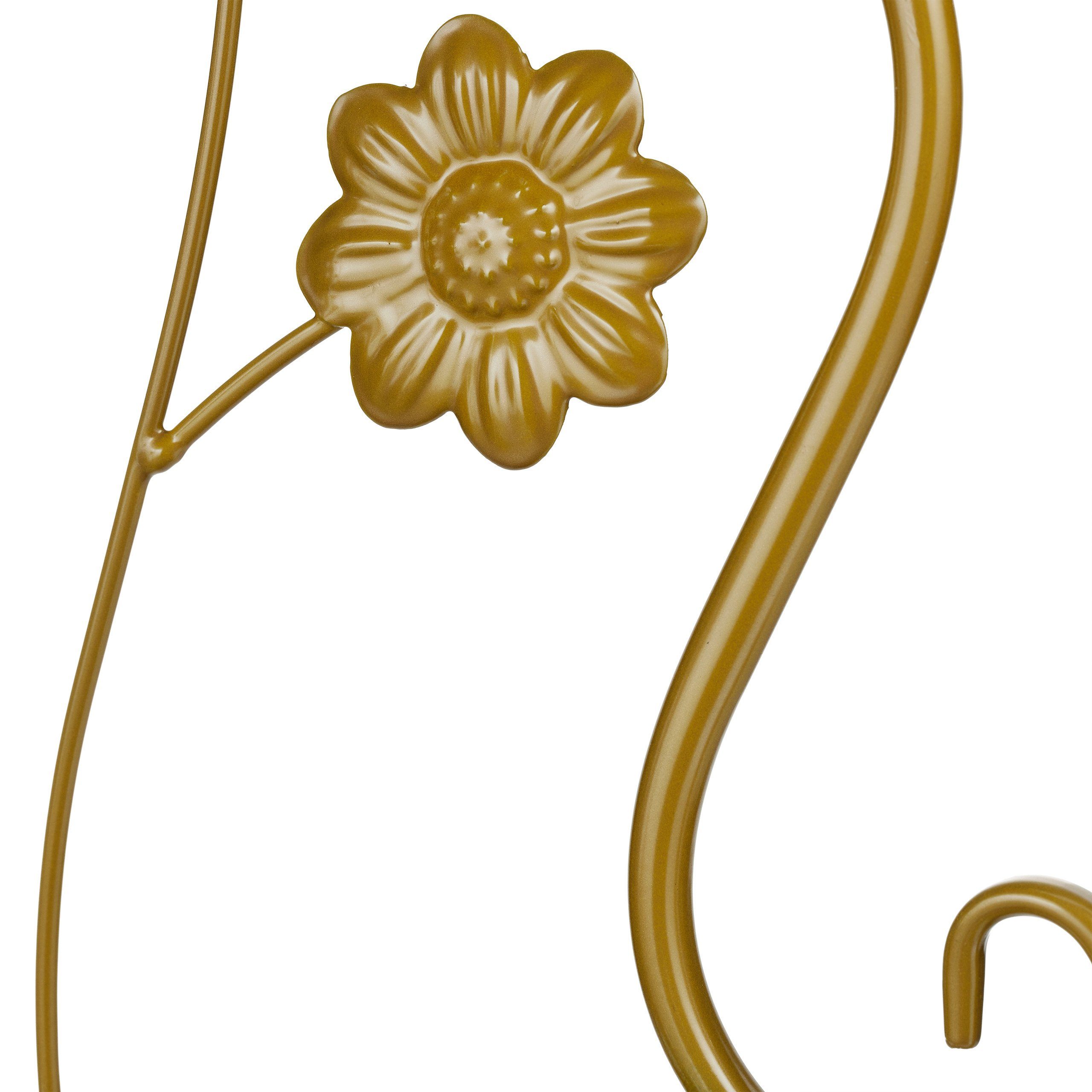 relaxdays Eckregal Blumenregal Metall, Gold
