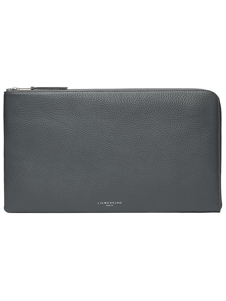 LIEBESKIND BERLIN Leder-Laptoptasche in Grau - (B)36 x (H)26 x (T)1 cm günstig kaufen onesize