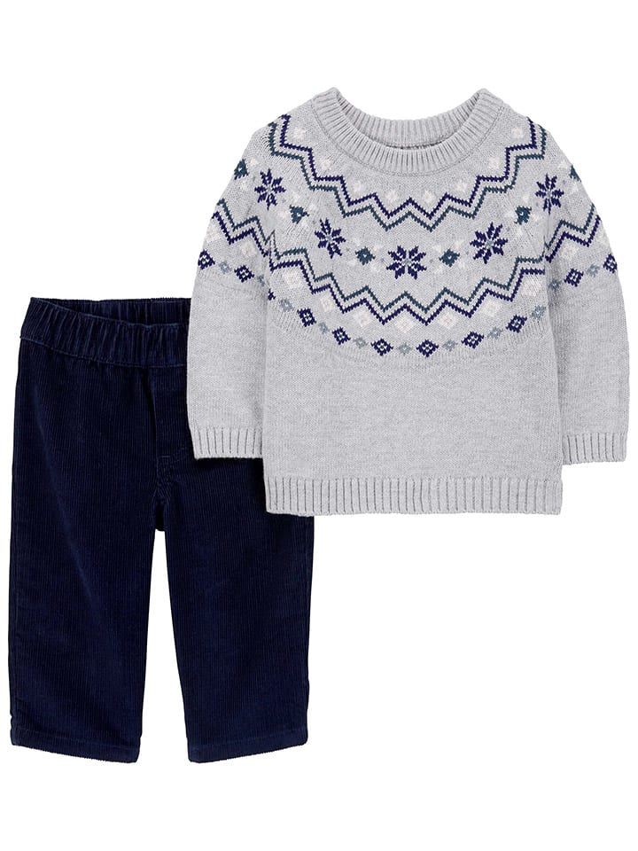 carter's 2tlg. Outfit in Dunkelblau/ Grau günstig kaufen