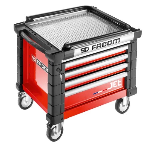 Facom JET.CR4M3A Jet Werkzeugwagen mit 4 Schubladen, m3 niedrig, rot