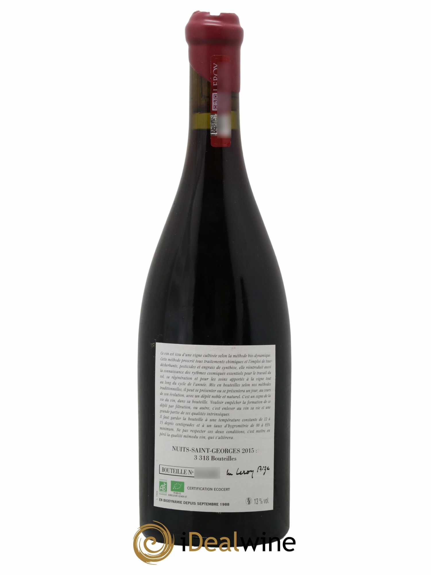 Nuits Saint-Georges Leroy (Domaine)  2015 - Lot de 1 Bouteille