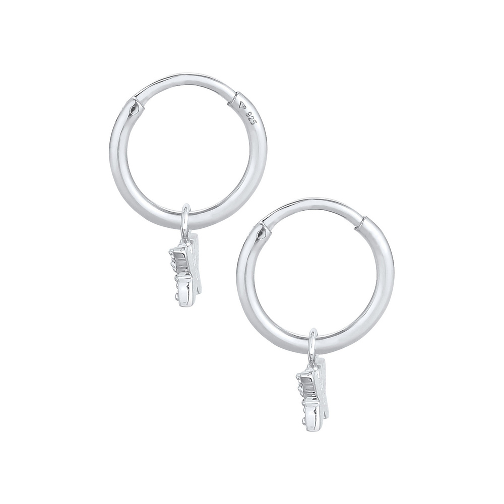 Elli Elli Boucles d'Oreilles Pendentif papillon créole tendance été avec cristaux de z Boucles d'oreilles