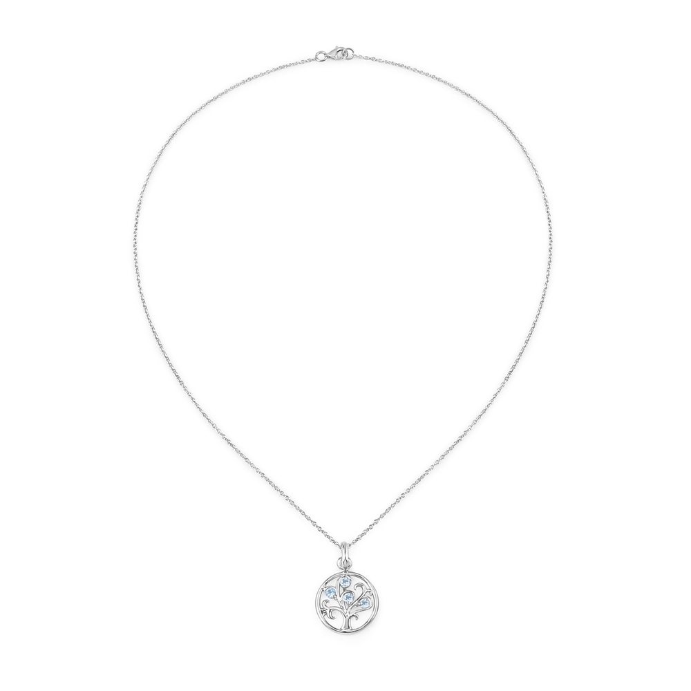 Rafaela Donata Chaîne Tree of Life Argent sterling Topaz bleu en Argent Bijoux