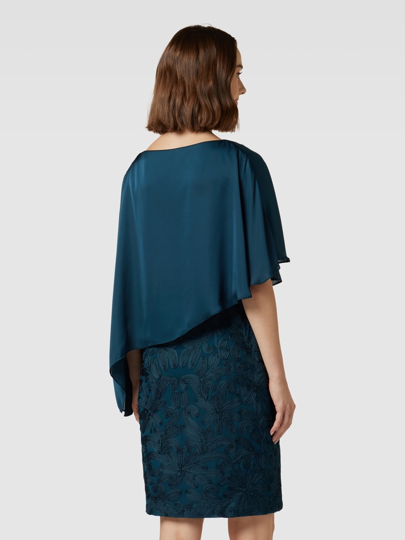 Cocktailkleid mit Volants in bottle meliert