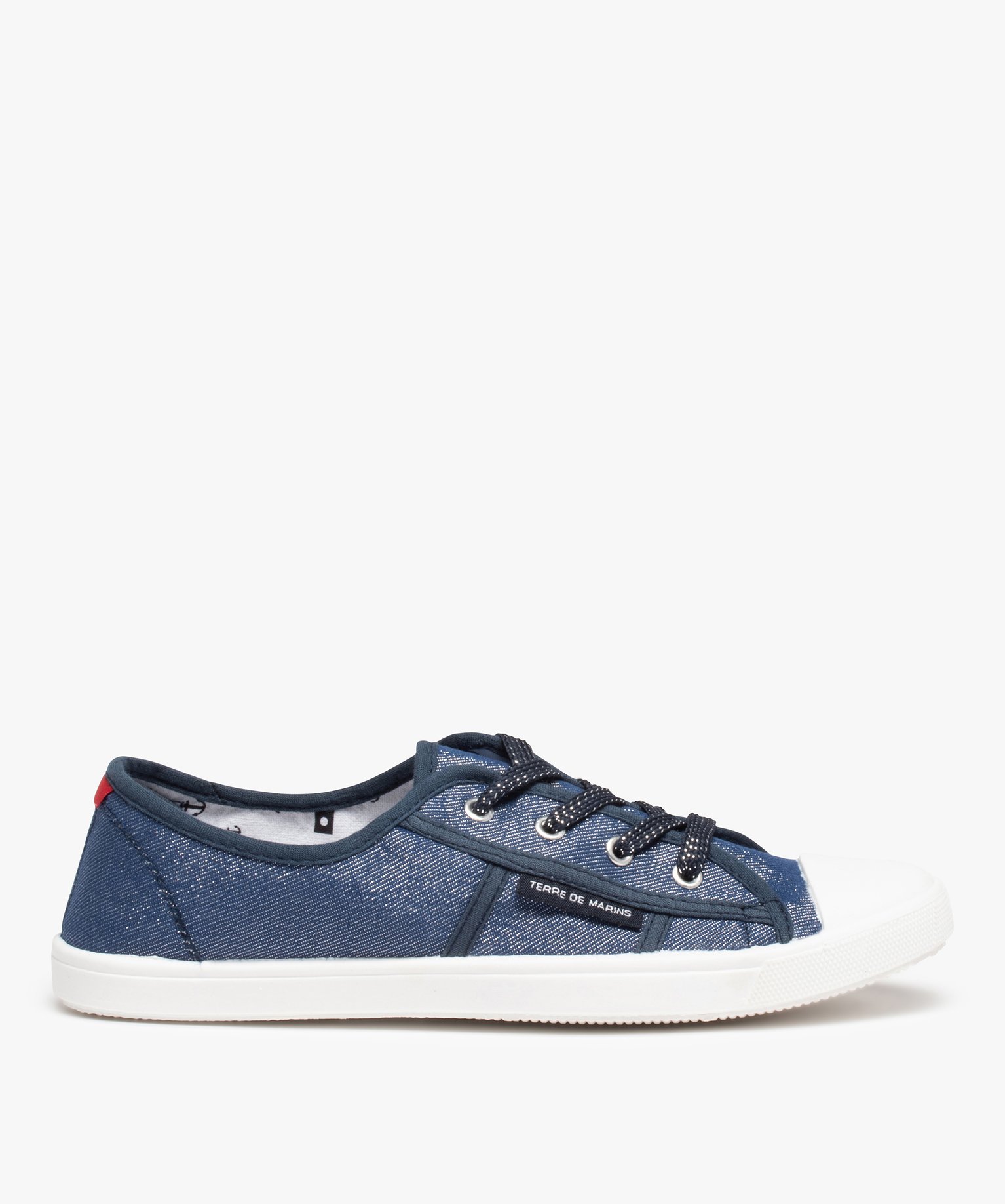 Baskets femme en toile à bout renforcé – Terre de Marins marine | GEMO