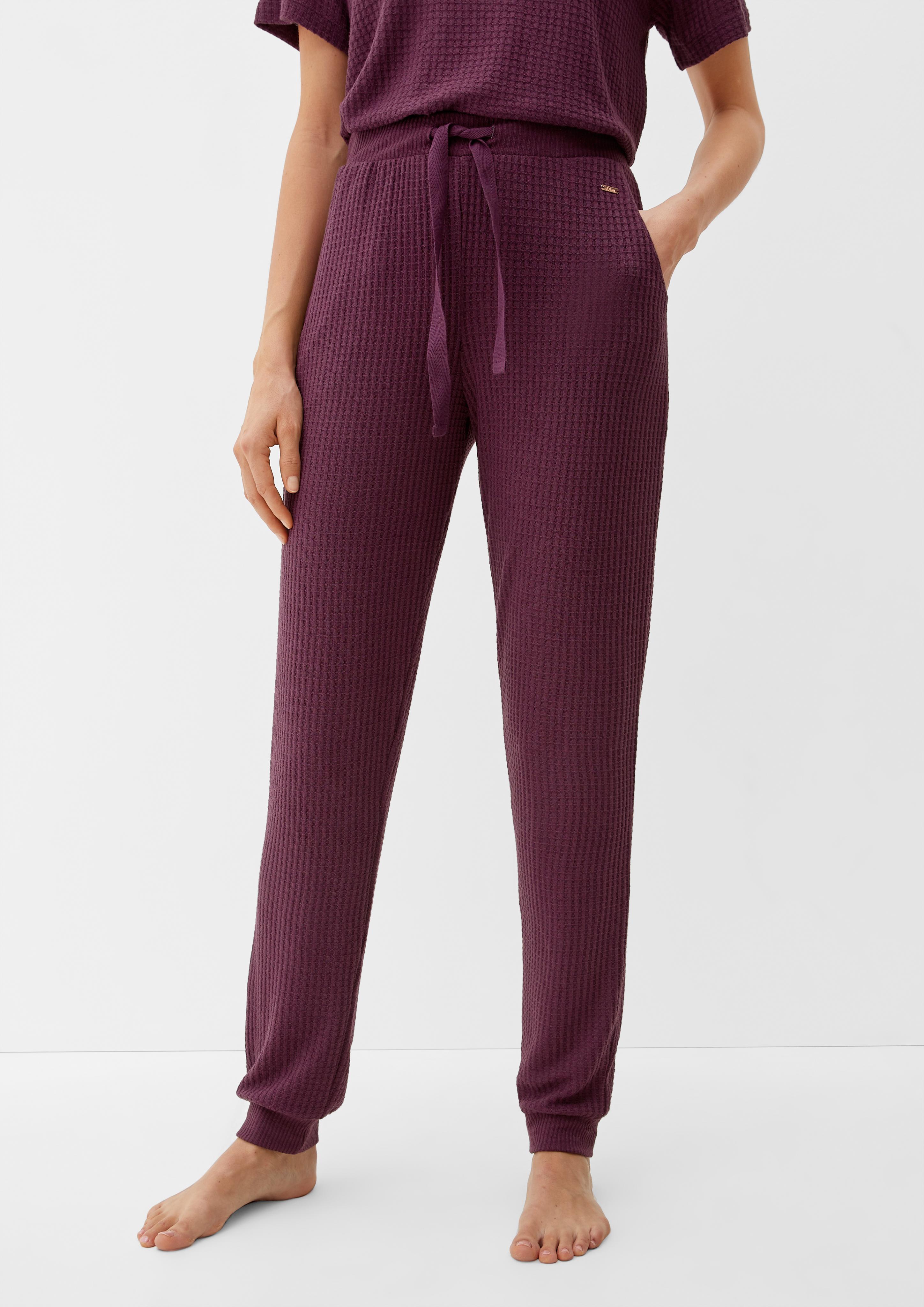 Pyjamahose in Waffelpiqué-Struktur  6007848-4900