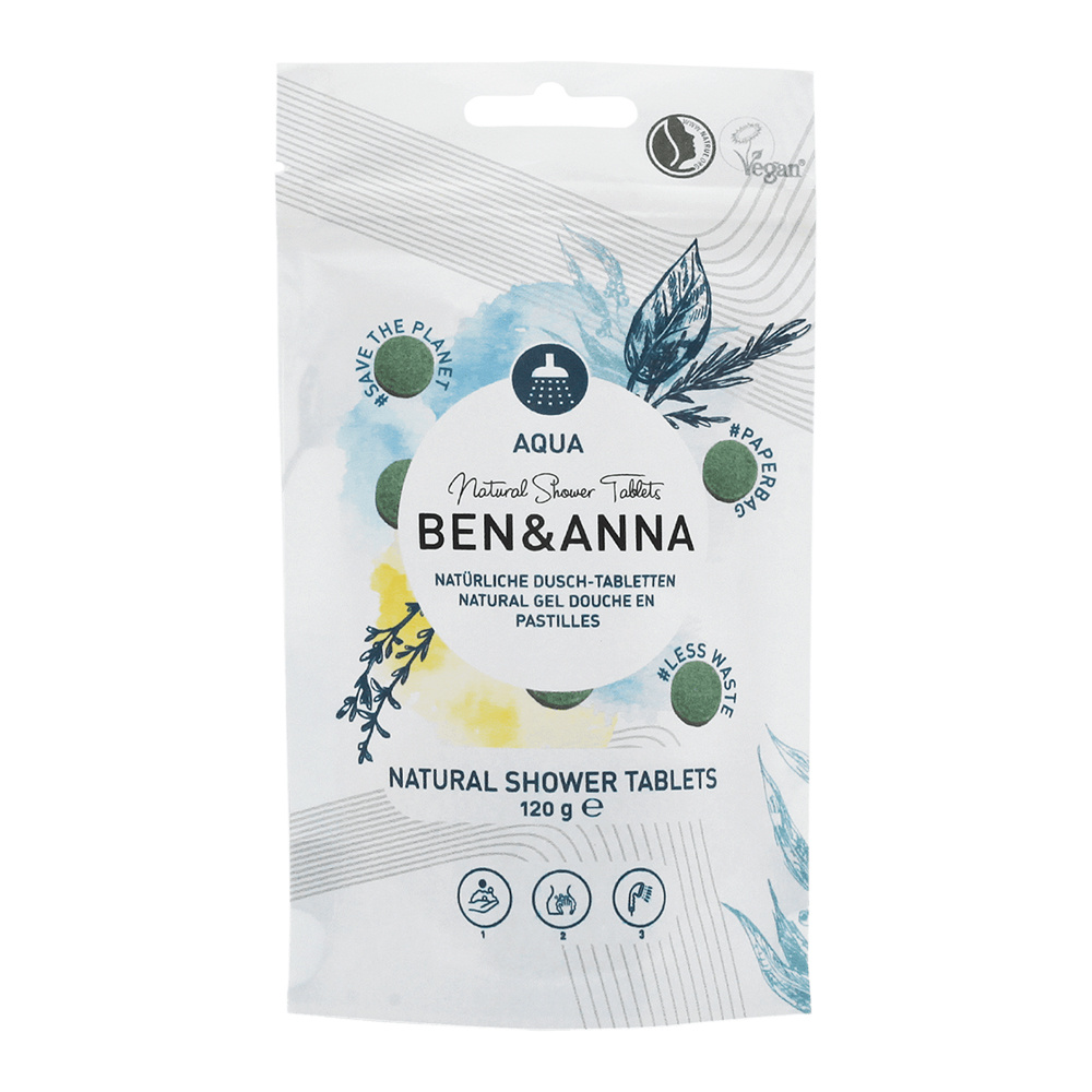 ben & anna Aqua Tabs Gel douche naturel solide en pastilles