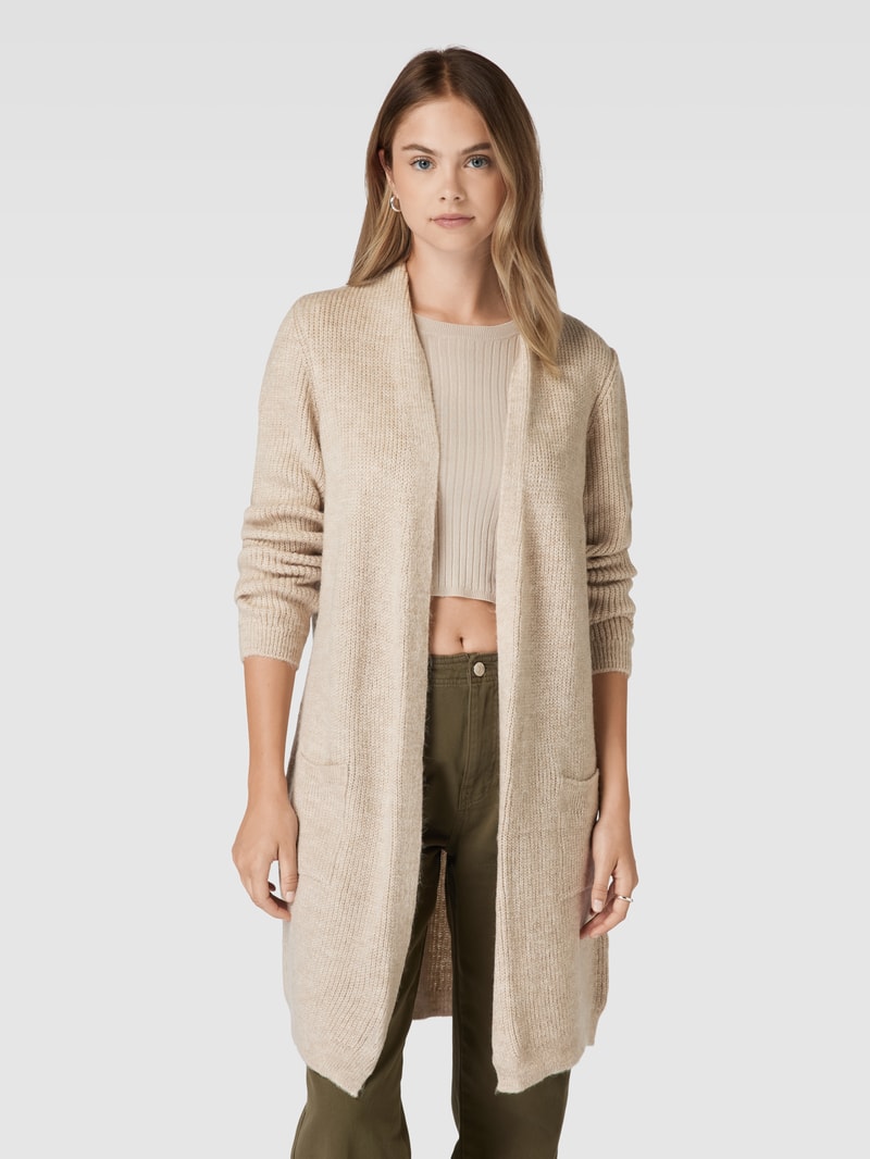 Strickpullover mit Stehkragen Modell 'IBI' in beige