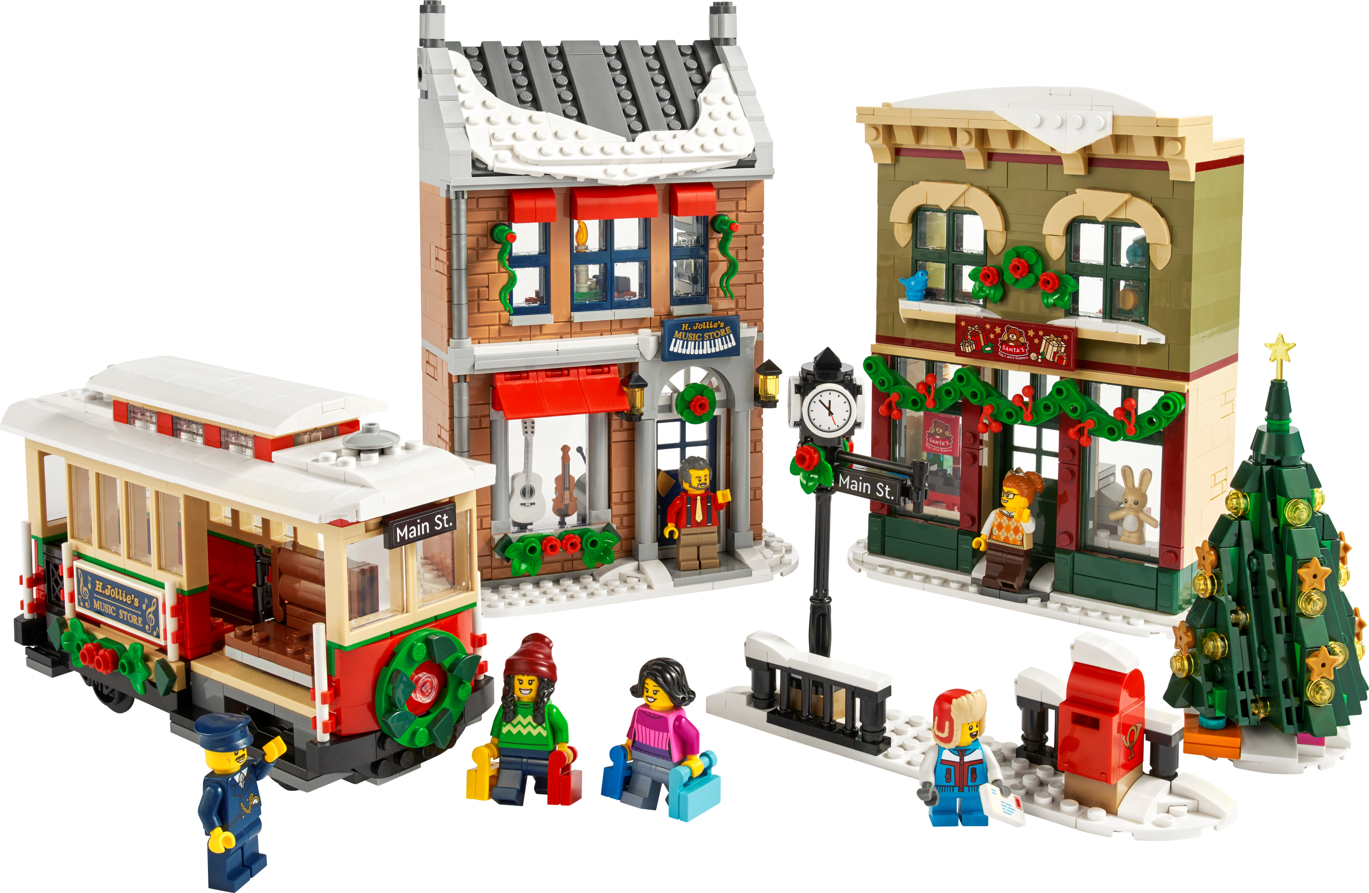Weihnachtlich geschmückte Hauptstraße 10308