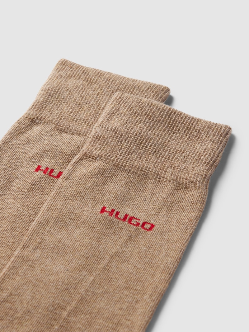 Socken mit Label-Detail im 2er-Pack in camel