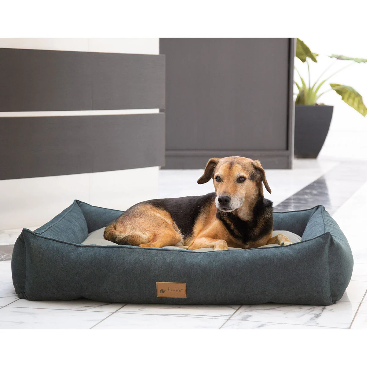 Petlando orthopädisches Hundebett Bergen schiefer bei ZooRoyal