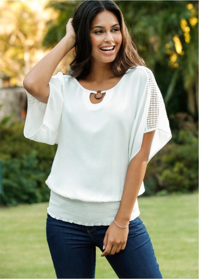 Bluse mit Spitze