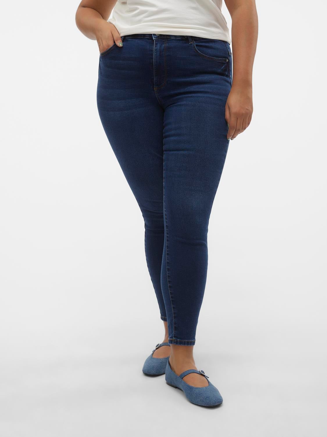 VMSOPHIA Hohe Taille Slim Fit Jeans