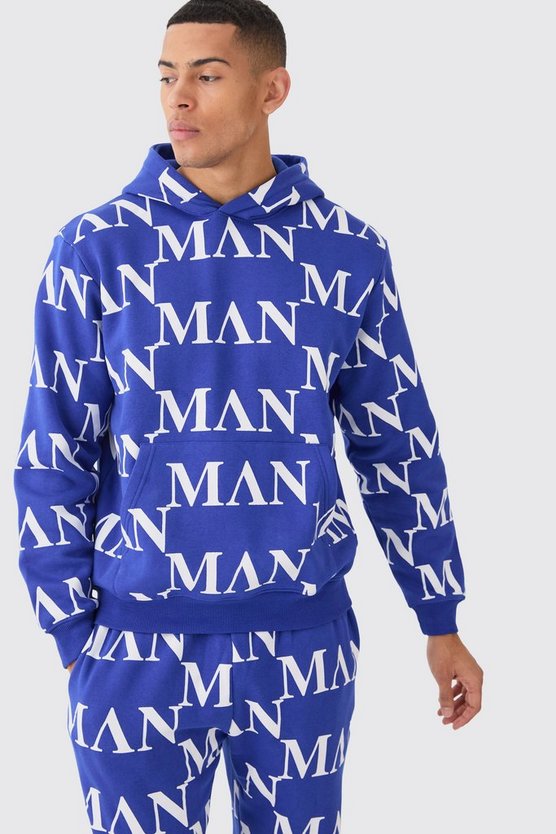 Man Roman Trainingsanzug mit Print und Kapuze