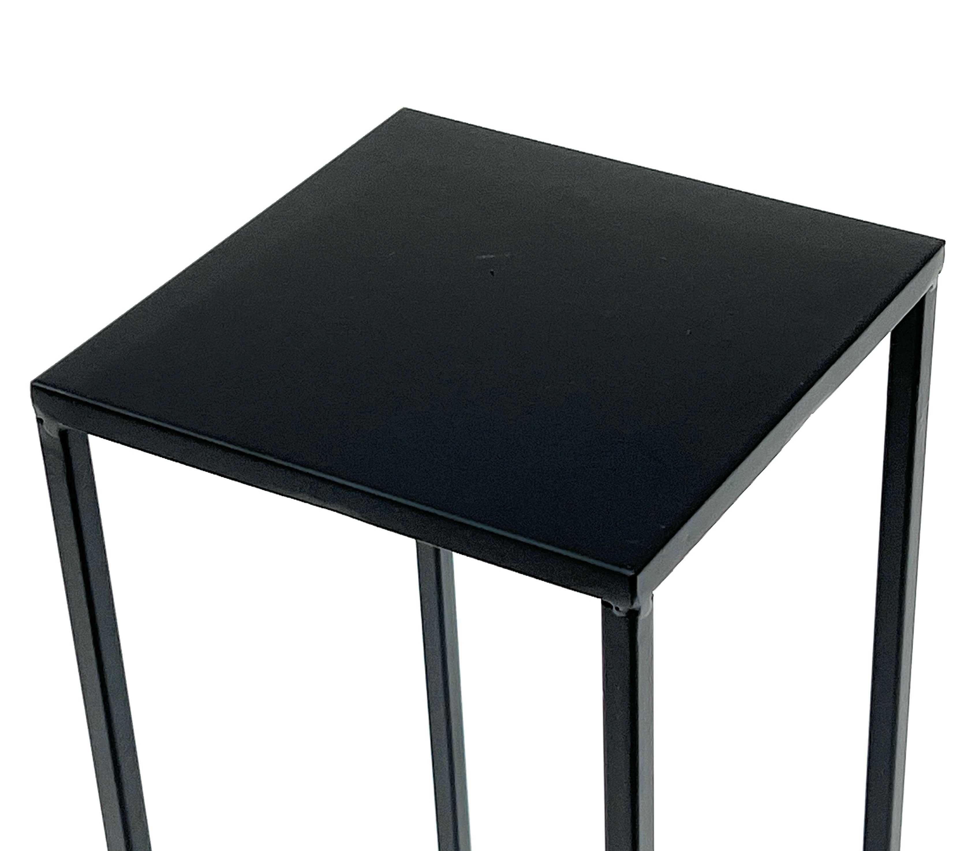 DanDiBo Blumenständer Blumenhocker Metall Schwarz Eckig 70-50 cm Blumenständer Beistelltisch