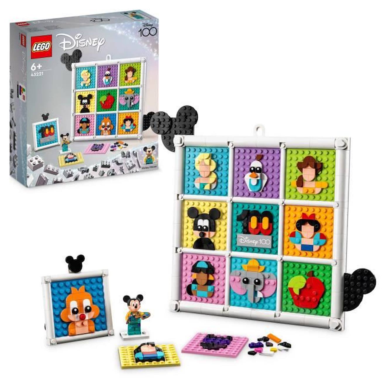 LEGO® DS 43221 100 Ans d'Icônes DS, Création d'Art Mural avec Mickey Mouse pour Enfants bleu